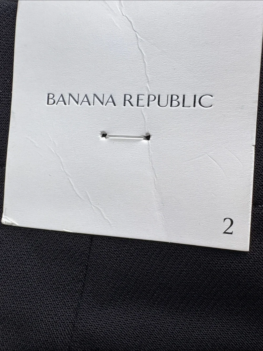 NWT Banana Republic Modern Straight Refined Black Pant Size 2. (#713498)